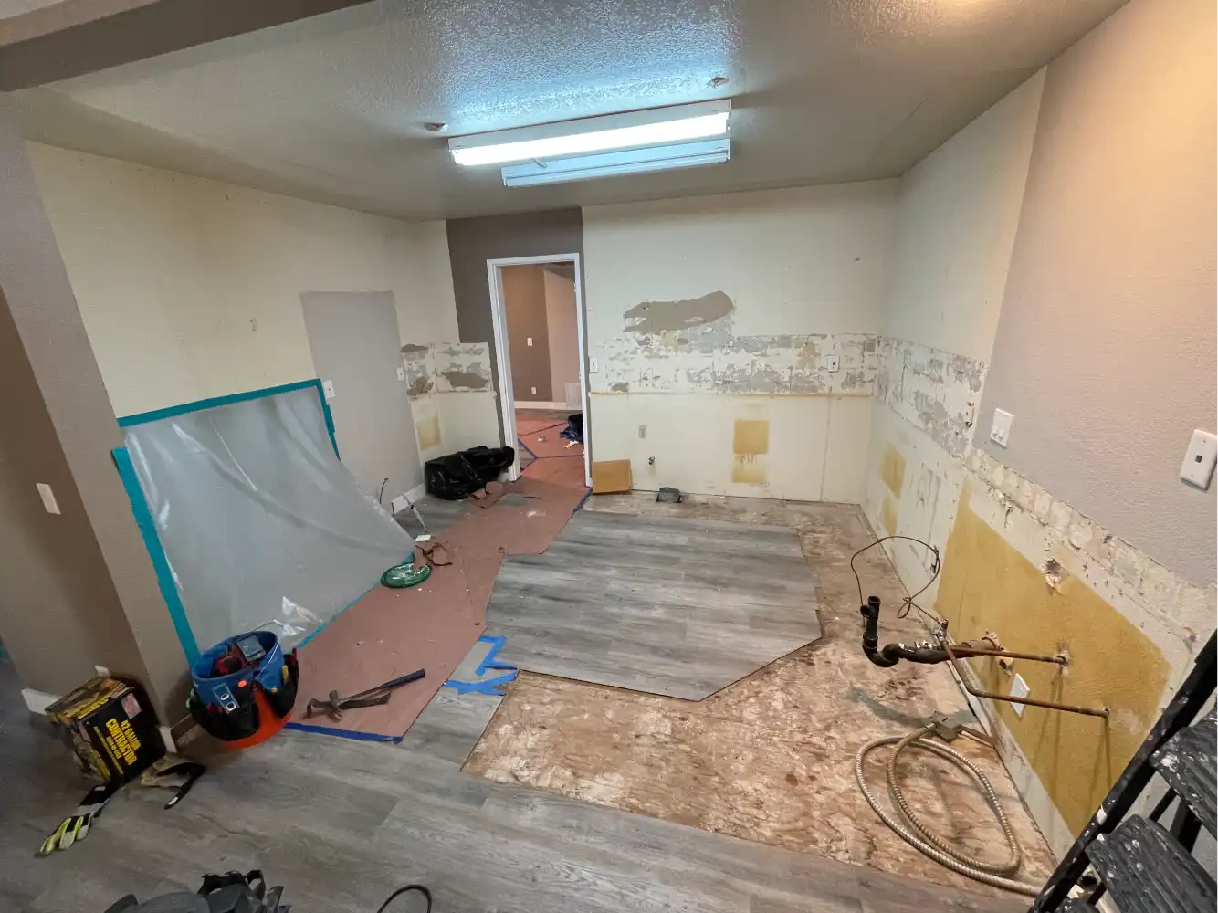 805 property restoration Kitchen Remodel before